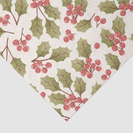  Holly Waterverf Tissuepapier (Detail)