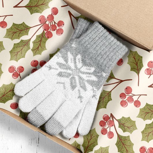  Holly Waterverf Tissuepapier