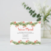 Holly We hebben de aankondiging van de feestdag ve Briefkaart (Staand voorkant)