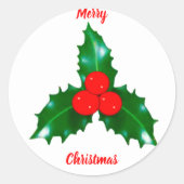 Holly White Envelope Seals Ronde Sticker (Voorkant)