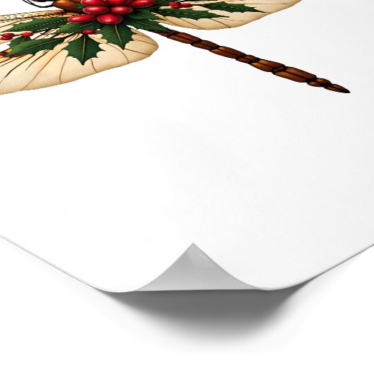 Holly Winged Dragonfly Poster (Hoek)