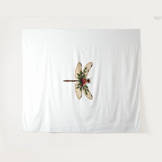 Holly Winged Dragonfly Wandkleed (Voorkant (horizontaal))