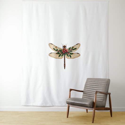 Holly Winged Dragonfly Wandkleed (In situ)