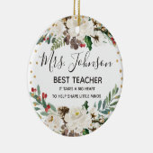 Holly Winter Best Teacher ornament (Rechts)