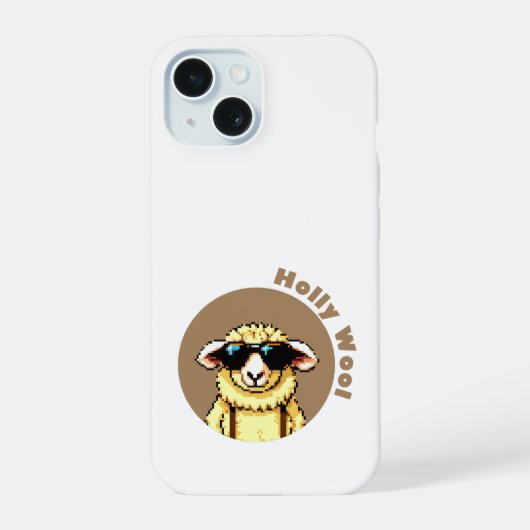 Holly Wood Schapen iPhone 15 Case (Achterkant)