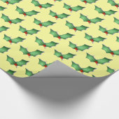 Holly Wrapping Paper Cadeaupapier (Hoek)