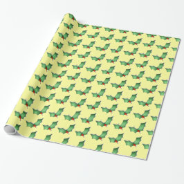 Holly Wrapping Paper Cadeaupapier