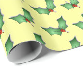 Holly Wrapping Paper Cadeaupapier (Rol Hoek)