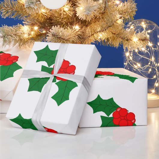 Holly Wrapping Paper Cadeaupapier (Feestdagen)