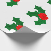 Holly Wrapping Paper Cadeaupapier (Hoek)