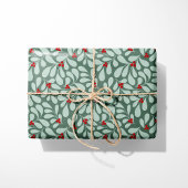 Holly Wrapping Paper - Sage Cadeaupapier