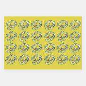 Holly Wrapping Papier Flat Sheet Set van 3 Inpakpapier Vel (Voorkant 2)