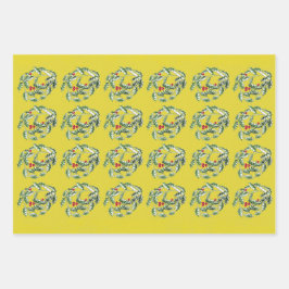 Holly Wrapping Papier Flat Sheet Set van 3 Inpakpapier Vel