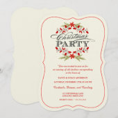 Holly Wreate Kerstfeestdagen Kaart (Voorkant / Achterkant)