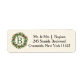 Holly Wreater Return Address Label (Voorkant)