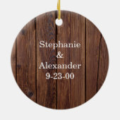 Holly Wreath Bloemenmeisje Custom Wedding Party Keramisch Ornament (Achterkant)