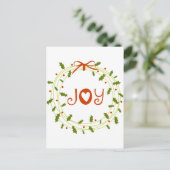 Holly Wreath Briefkaart (Staand voorkant)