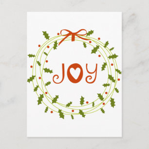 Holly Wreath Briefkaart