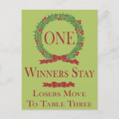 Holly Wreath Bunco Table Card #1 Briefkaart (Voorkant)