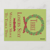 Holly Wreath Bunco tafel Kaart #3 (Achterkant)