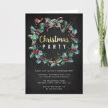 Holly Wreath Chalkboard Kerstparty<br><div class="desc">Holly Wreath Chalkboard Kerstparty door Yule4Yall.</div>