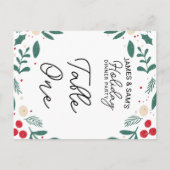 Holly Wreath Christmas Menu & Table Sign (Achterkant)