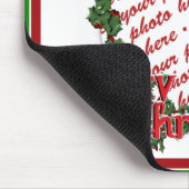 Holly Wreath Circle Photo Lijst Muismat (Hoek)