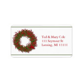 Holly Wreath Etiket (Voorkant)