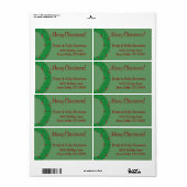 Holly Wreath Gift Shipping Labels (Full Sheet)