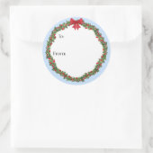 Holly Wreath Gift Sticker (Tas)