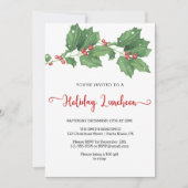 Holly Wreath Holiday Luncheon Kaart (Voorkant)