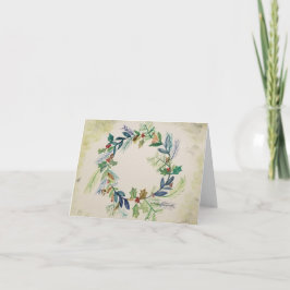Holly wreath kaart