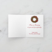 Holly Wreath Kaart (Binnen)