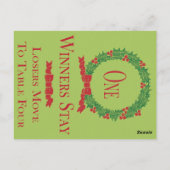 Holly Wreath kerstBunco-tafelkaart One Briefkaart (Achterkant)