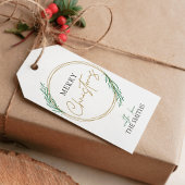 Holly Wreath kerstcadeau Label Greenery Cadeaulabel