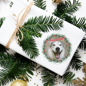 Holly Wreath kerstfoto Ronde Sticker
