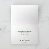 Holly Wreath Kerstmis Feestdagen Kaart (Binnen)