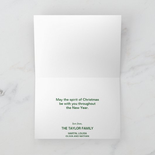 Holly Wreath Kerstmis Feestdagen Kaart (Binnen)