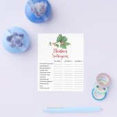 Holly Wreath Kerstmis Scattergories Speelkaart Flyer (Enkel)