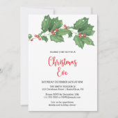 Holly Wreath kerstparty Kaart (Voorkant)