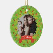 Holly Wreath Lijst Vakantie Foto Ornament (Rechts)