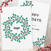 Holly Wreath Logo Business