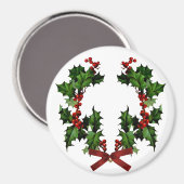 Holly Wreath Magneet (Voorkant / Achterkant)