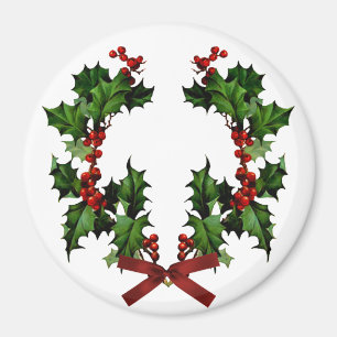 Holly Wreath Magneet