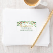 Holly Wreath Merry Kerstmis Etiket (Insitu)