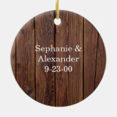 Holly Wreath Moeder van de Bride Custom Wedding Keramisch Ornament (Achterkant)