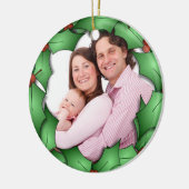Holly Wreath Photo Ornament (Links)