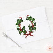 Holly Wreath Sticker (Envelop)