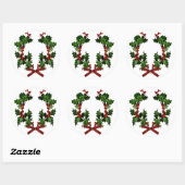 Holly Wreath Sticker (Vel)