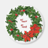 Holly Wreath Traditions Magneet (Voorkant)